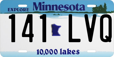MN license plate 141LVQ