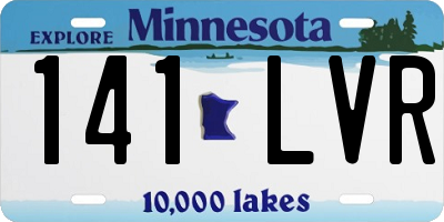 MN license plate 141LVR