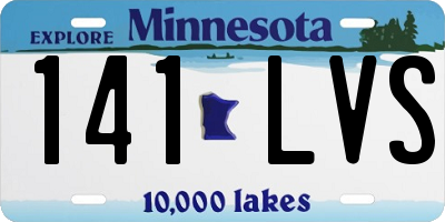 MN license plate 141LVS