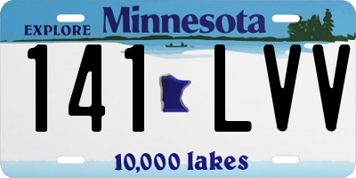 MN license plate 141LVV