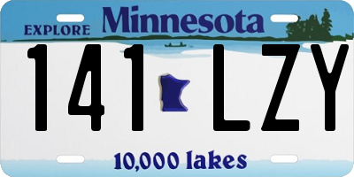 MN license plate 141LZY