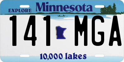MN license plate 141MGA