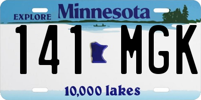 MN license plate 141MGK