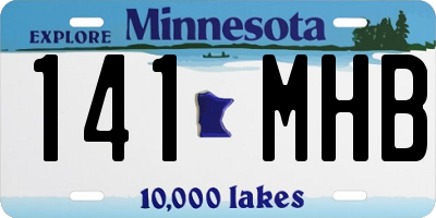 MN license plate 141MHB