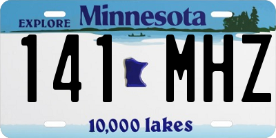 MN license plate 141MHZ