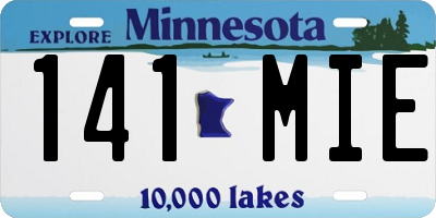 MN license plate 141MIE