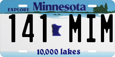 MN license plate 141MIM
