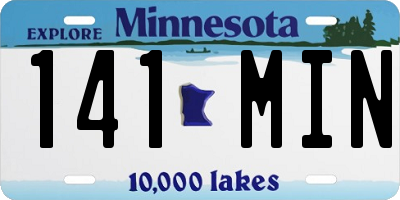 MN license plate 141MIN