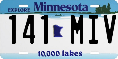 MN license plate 141MIV
