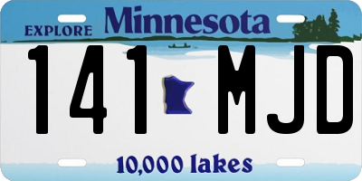 MN license plate 141MJD