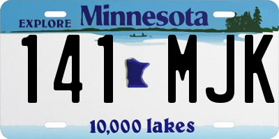 MN license plate 141MJK