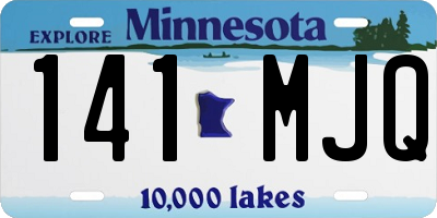 MN license plate 141MJQ
