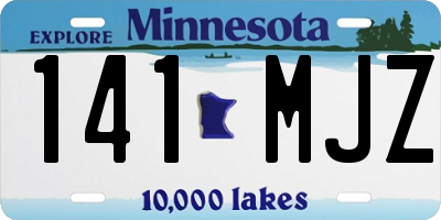 MN license plate 141MJZ