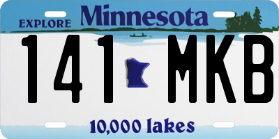 MN license plate 141MKB