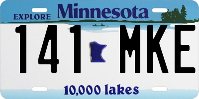 MN license plate 141MKE