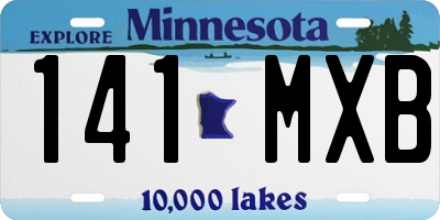 MN license plate 141MXB