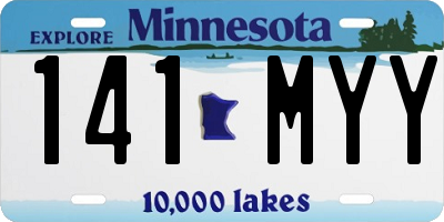 MN license plate 141MYY