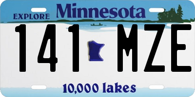 MN license plate 141MZE