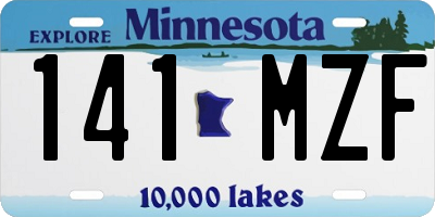 MN license plate 141MZF
