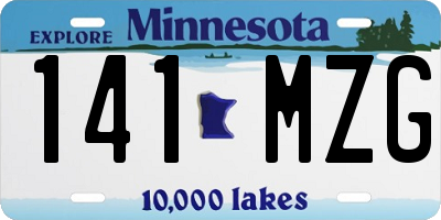 MN license plate 141MZG