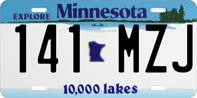 MN license plate 141MZJ