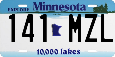 MN license plate 141MZL
