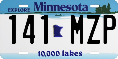 MN license plate 141MZP