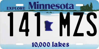MN license plate 141MZS