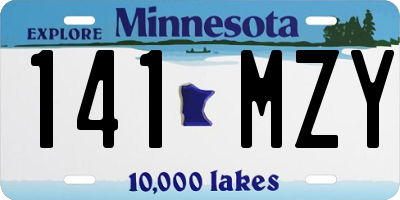 MN license plate 141MZY