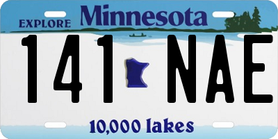 MN license plate 141NAE