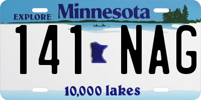 MN license plate 141NAG