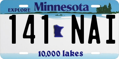 MN license plate 141NAI