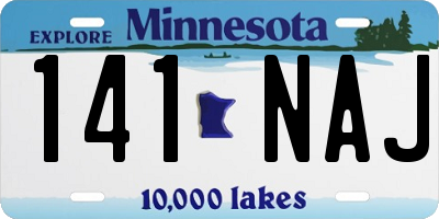 MN license plate 141NAJ