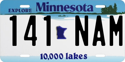 MN license plate 141NAM