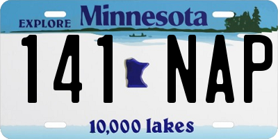 MN license plate 141NAP