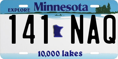 MN license plate 141NAQ
