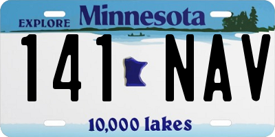 MN license plate 141NAV