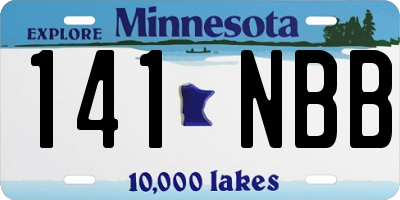 MN license plate 141NBB
