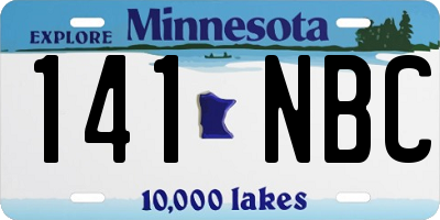 MN license plate 141NBC