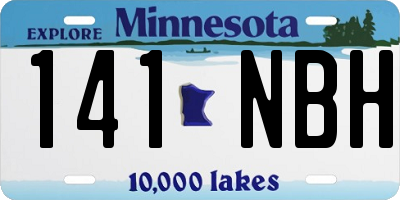 MN license plate 141NBH