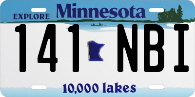 MN license plate 141NBI