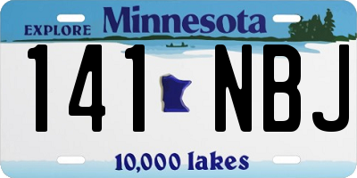 MN license plate 141NBJ