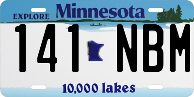 MN license plate 141NBM