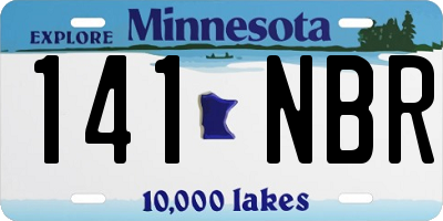 MN license plate 141NBR