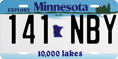 MN license plate 141NBY