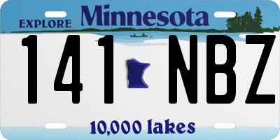 MN license plate 141NBZ