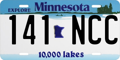 MN license plate 141NCC