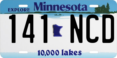 MN license plate 141NCD