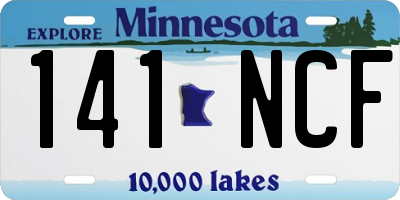 MN license plate 141NCF