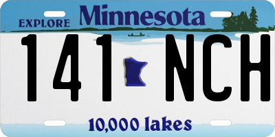 MN license plate 141NCH